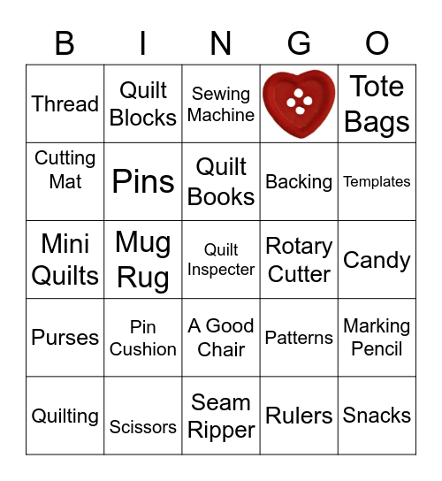 QUILT TERMS 2 Bingo Card