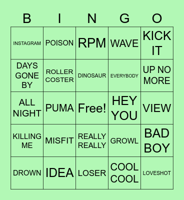 @Ok24Kk Bingo Card