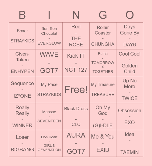 @fngrlngm Bingo Card