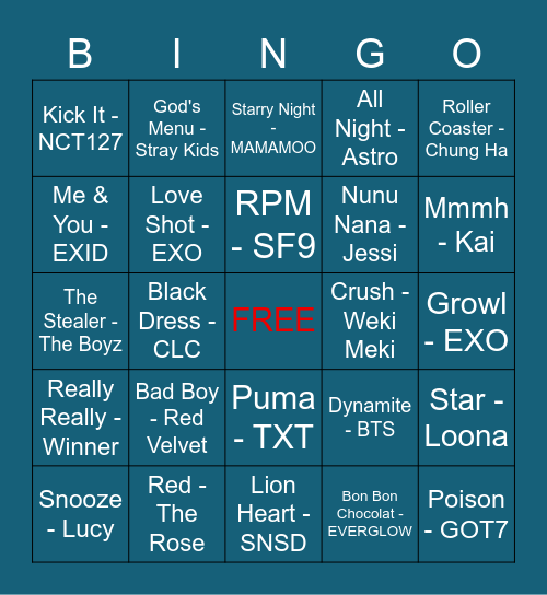 @atzwyfl Bingo Card