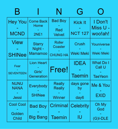 @annannissa Bingo Card