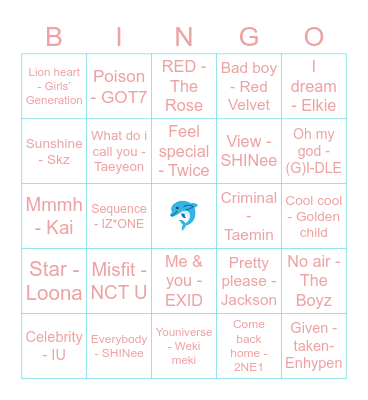 @blackyowly Bingo Card