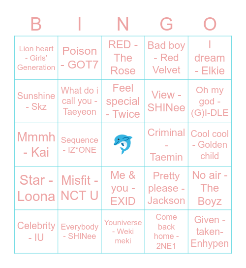@blackyowly Bingo Card