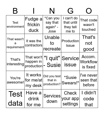 MST Bingo Card