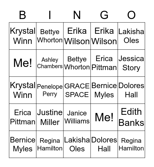 The Amazing Women of NCC Bingo Card