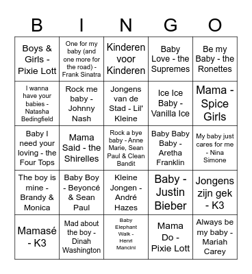 Babyshower Bingo! Bingo Card
