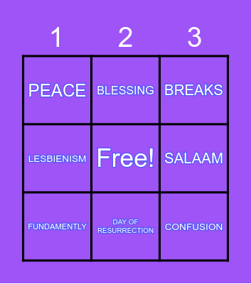 Sabr House 20 BINGO Game Bingo Card