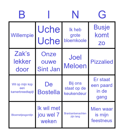 Canavals Bingo Card