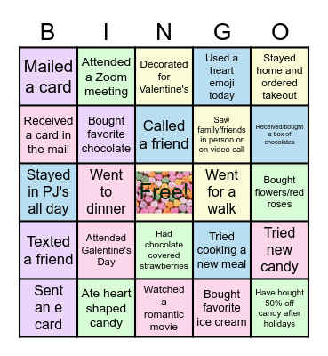 GFG Valentine's Bingo Card