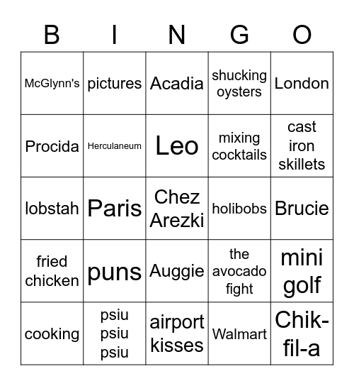 LM squared bingo Card