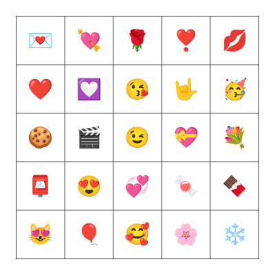 Happy Valentine's Day! Bingo Card