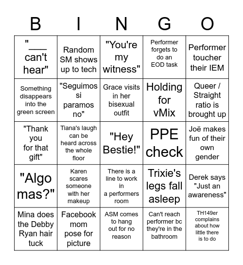 Marisol Floor 5 Bingo! Bingo Card