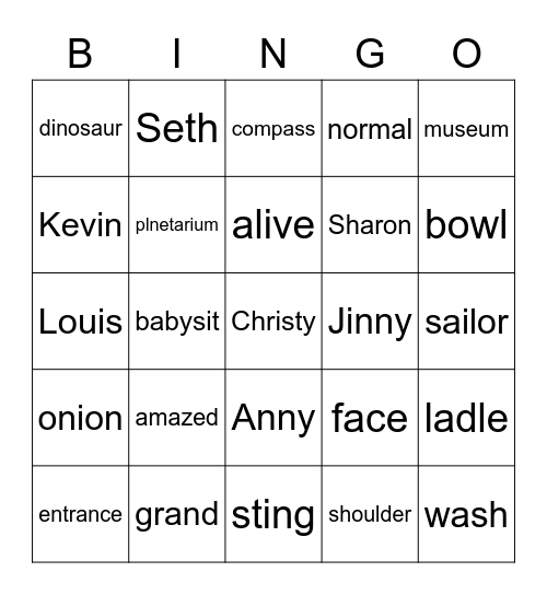 Back to the real world Bingo Card