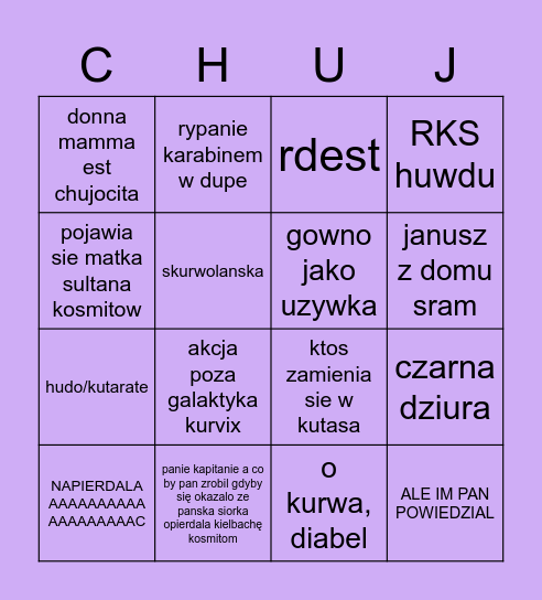 capitano bombardiero alko-bingo Card