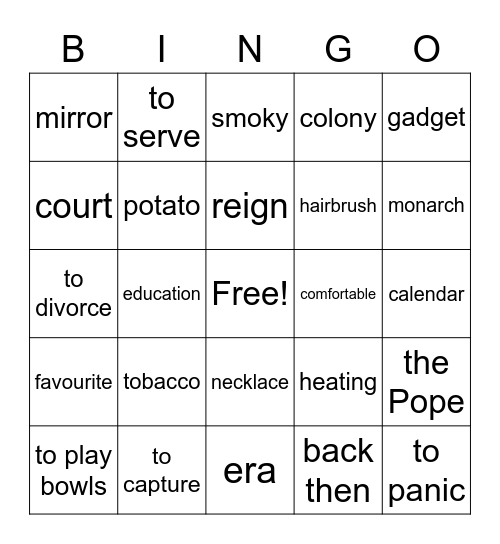 Unit 3, Check-in, Station 1 Bingo Card