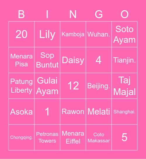 MV00KCN Bingo Card