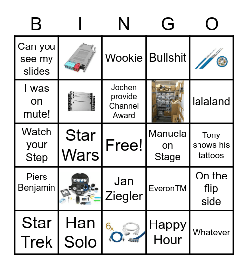 Corning Bingo Game Bingo Card