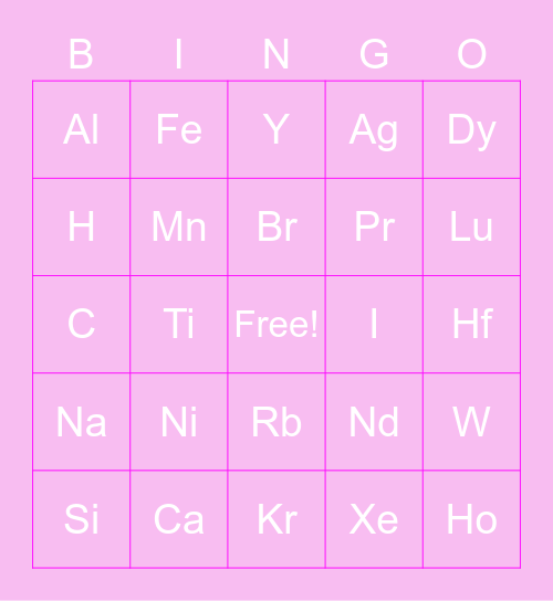 Fun Scie-A bingo bonanza Bingo Card