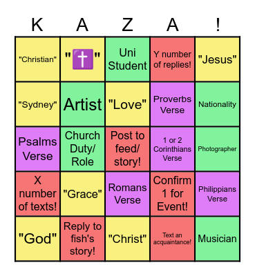 Fishing Bingo! Bingo Card