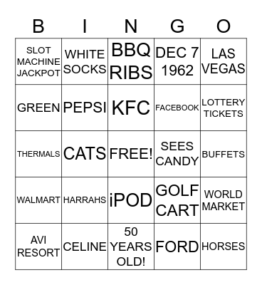 TAMMY'S BINGO Card