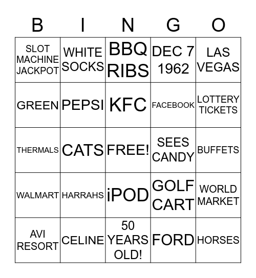 TAMMY'S BINGO Card
