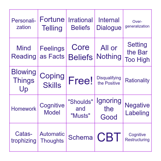 CBT Bingo! Bingo Card