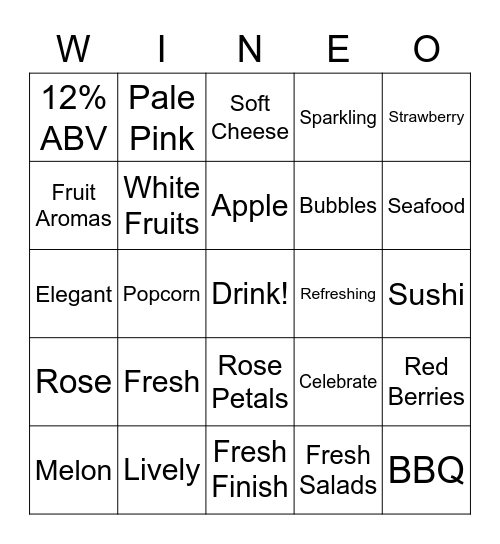 Royal Bontemps Rose Romantic Bingo Card