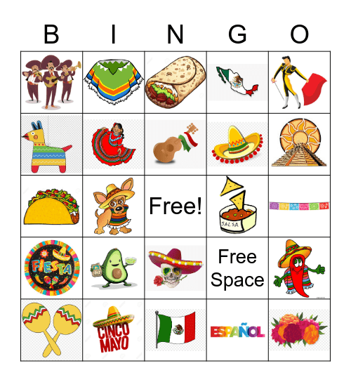 Cinco de Mayo Bingo Card