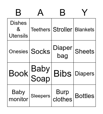 Baby Bruggeman Bingo Card