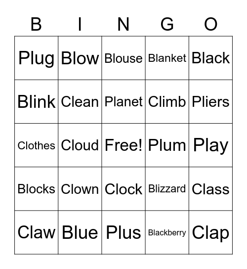 Bingo Card