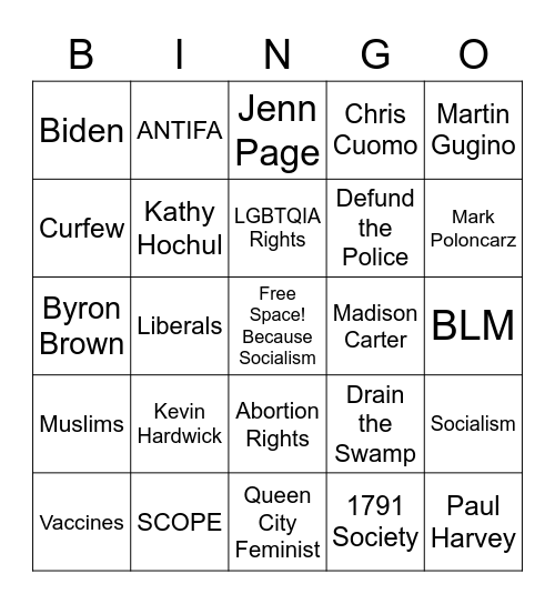 The Orticelli Complaint Line Bingo Card