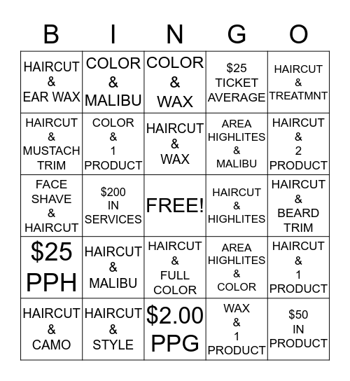 UPSELL BINGO Card