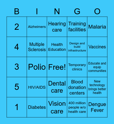 Rotaract BINGO Card