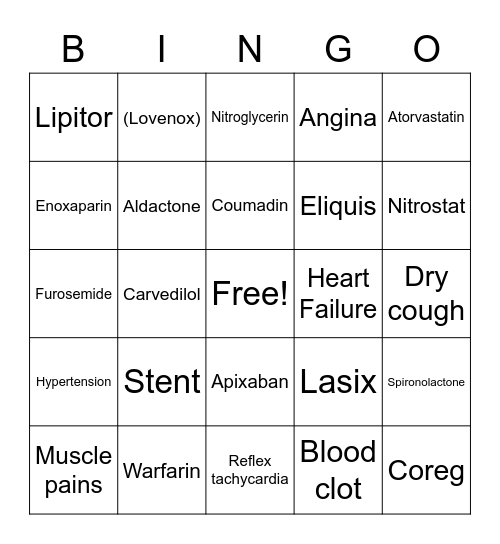 Ashley V Bingo Card