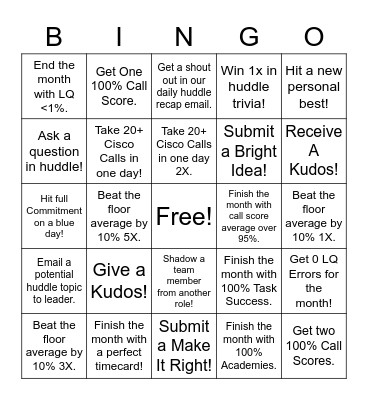 CLOSING BINGO! Bingo Card