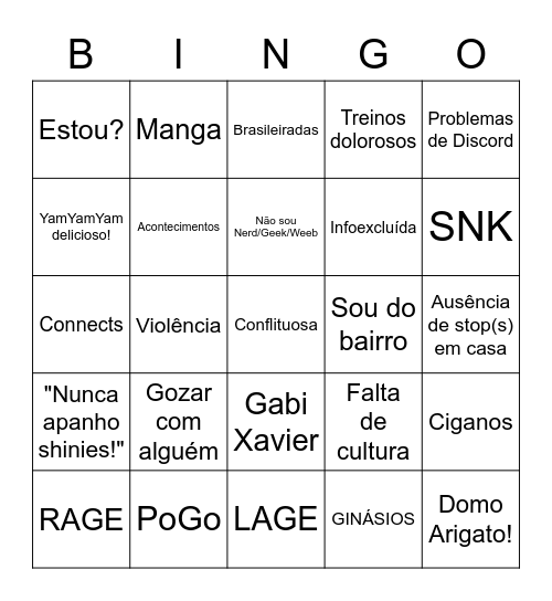 Catzraider Bingo Card