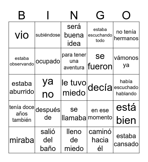 Brandon vs Yucatán 4 Bingo Card