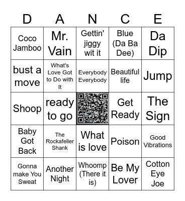 90's PaRtY Bingo Card