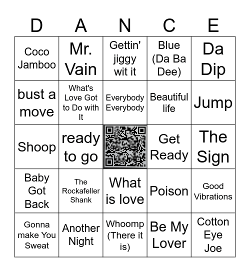 90's PaRtY Bingo Card