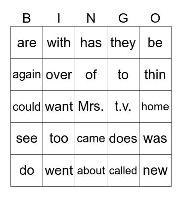 Red words 30 Bingo Card