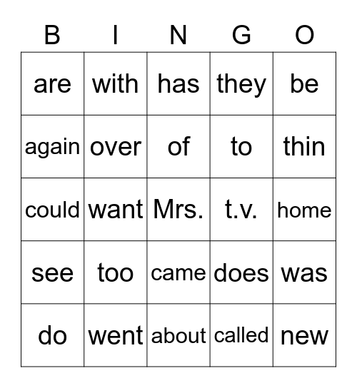 Red words 30 Bingo Card