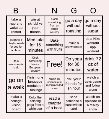 Bingo! Bingo Card