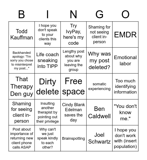 TIPP BINGO Card