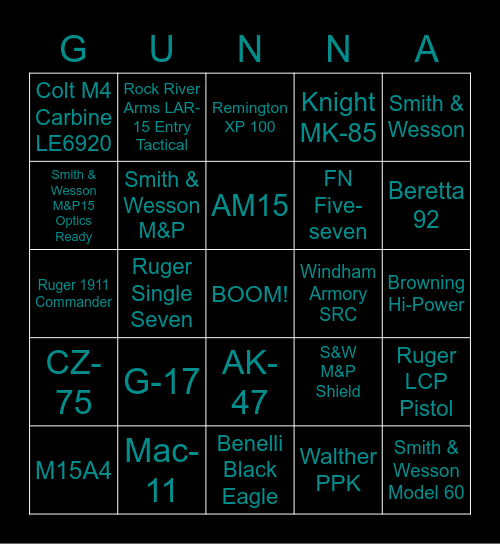 TOP SHOTTA Bingo Card
