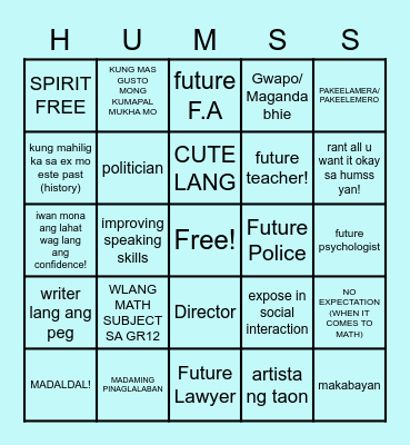 KA-HUMSS KA! Bingo Card