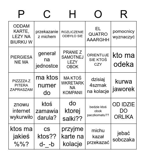 2 KOMPANIA Bingo Card