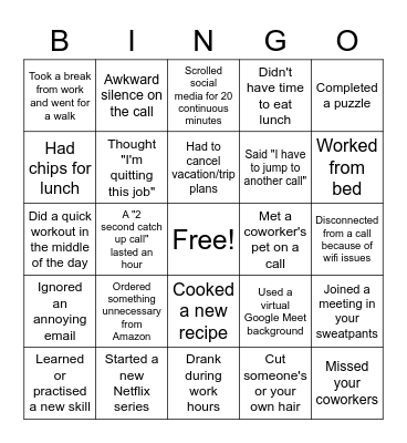 Lauren Order Bingo Card