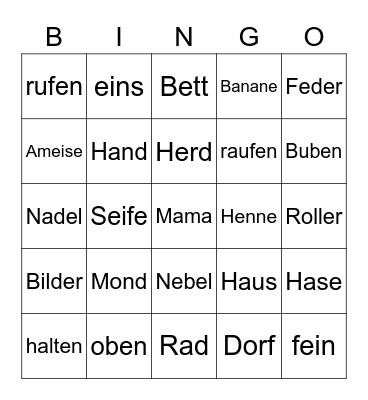 Bingo Card