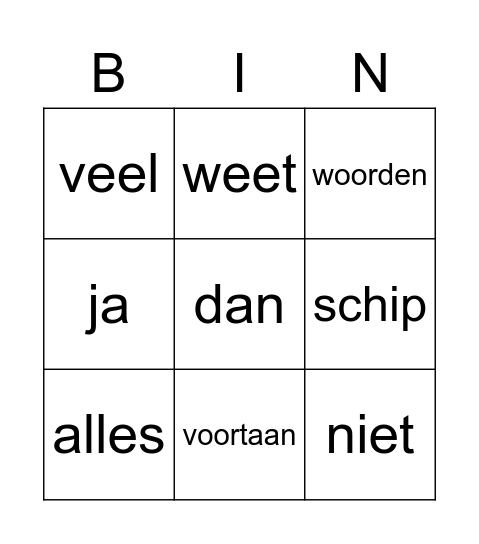Nautische uitdrukkingen bingo Card