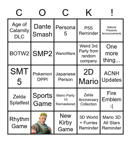 2/17 Direct Bingo Card